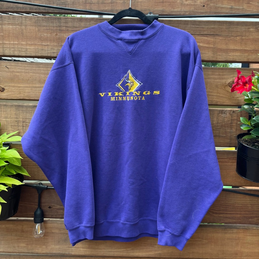 Cadre Athletic Minnesota Vikings Sweatshirt Mens XL Purple Excellent Embroidered